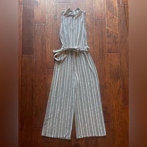 Caution to the Wind Black and White Jumpsuit Size Small